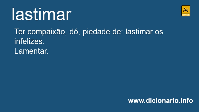 Significado de lastimai