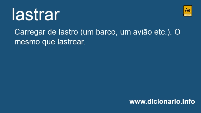 Significado de lastram