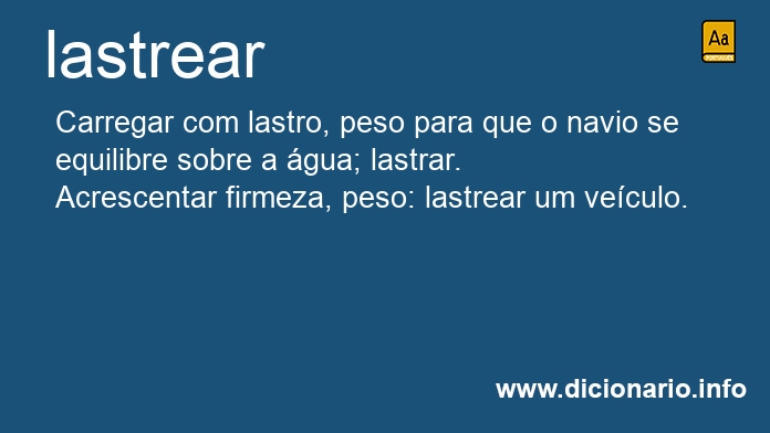 Significado de lastreado