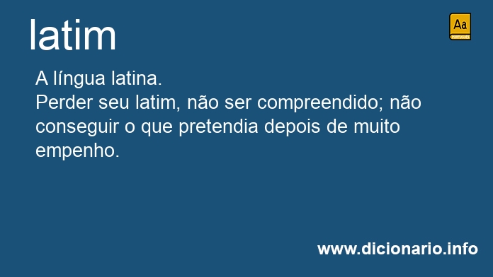 Significado de latim