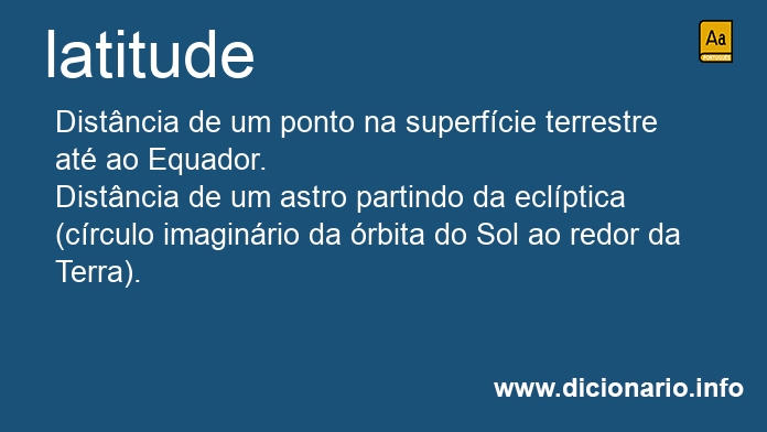 Significado de latitude
