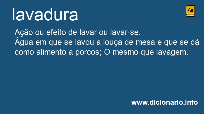 Significado de lavaduras