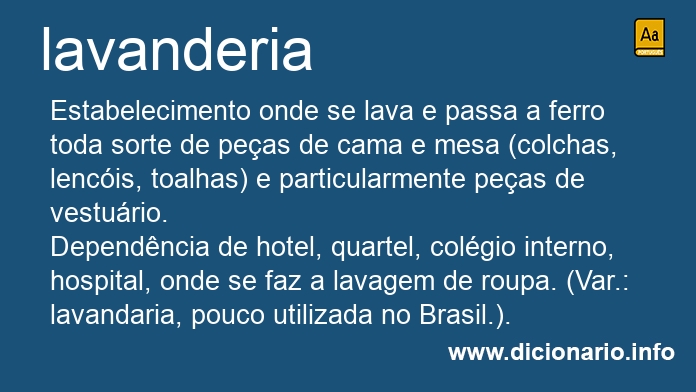 Significado de lavanderia