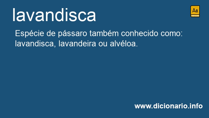 Significado de lavandisca