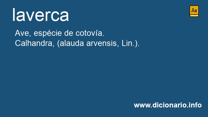 Significado de laverca