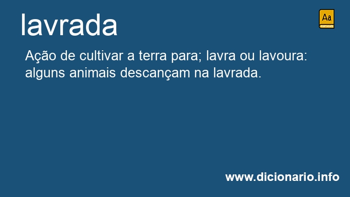 Significado de lavrada