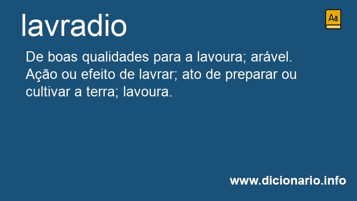 Significado de lavradia