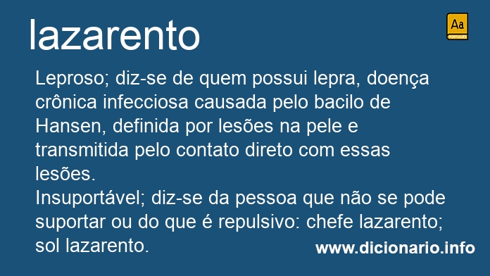 Significado de lazarentos