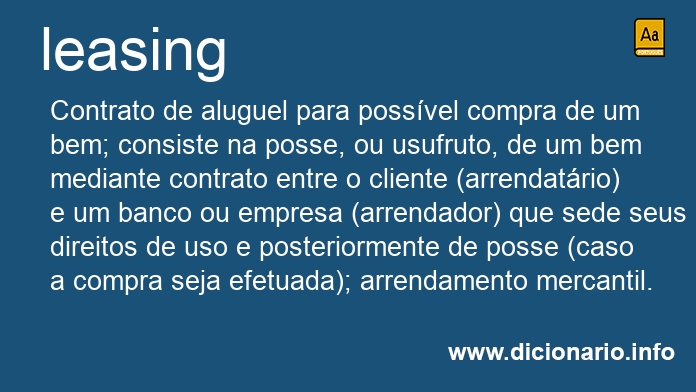 Significado de leasing