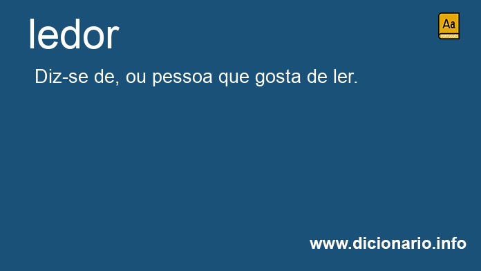 Significado de ledor