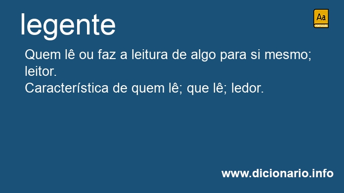 Significado de legente
