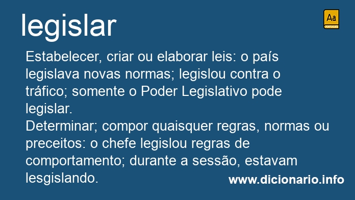 Significado de legisla