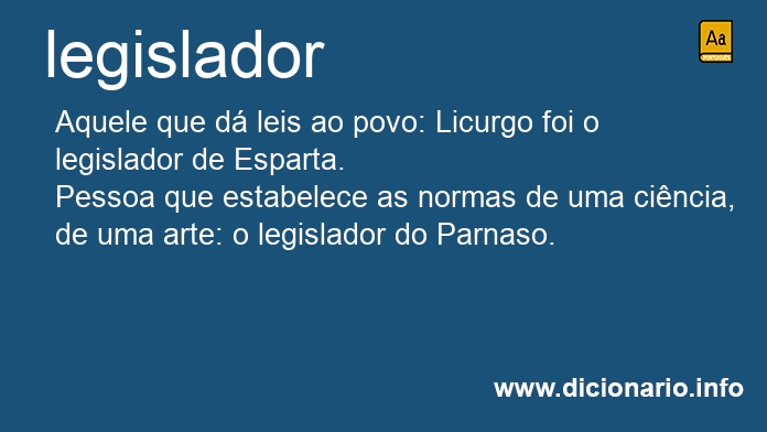 Significado de legisladores