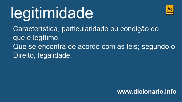 Significado de legitimidade