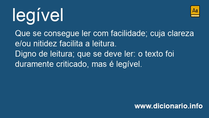 Significado de legvel