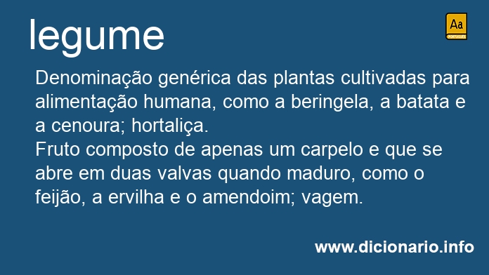 Significado de legume