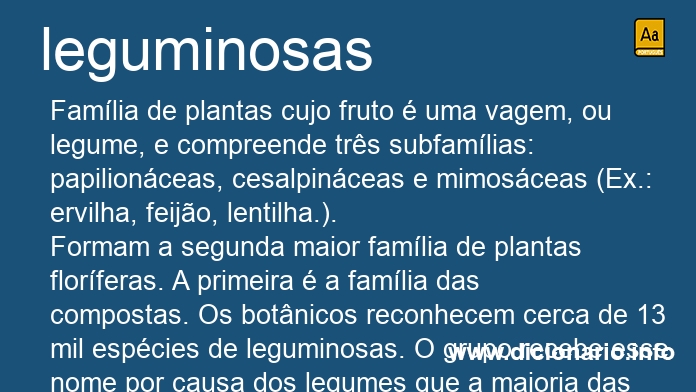 Significado de leguminosas