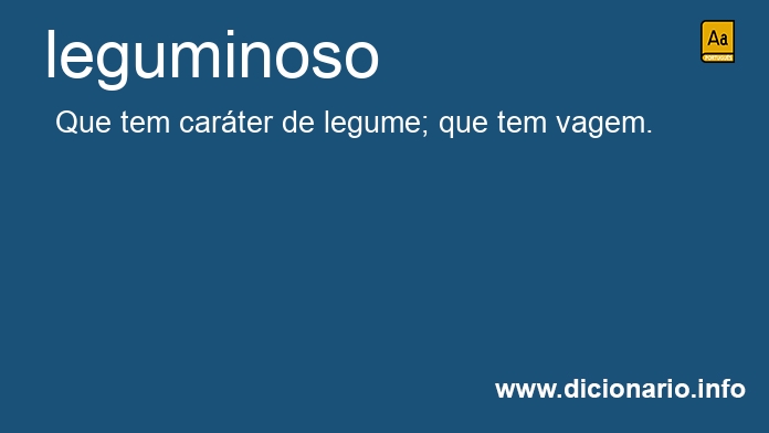 Significado de leguminoso