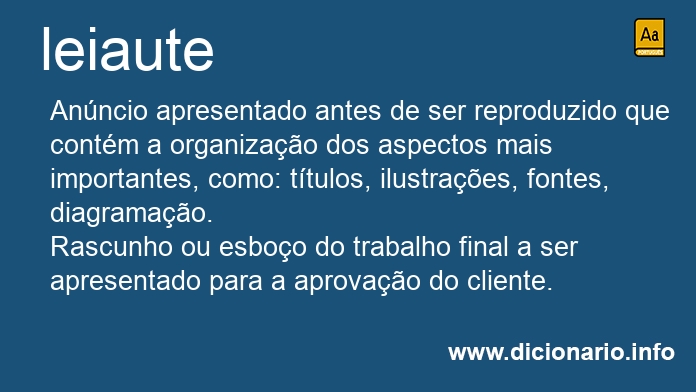 Significado de leiaute