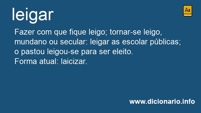 Significado de leigar