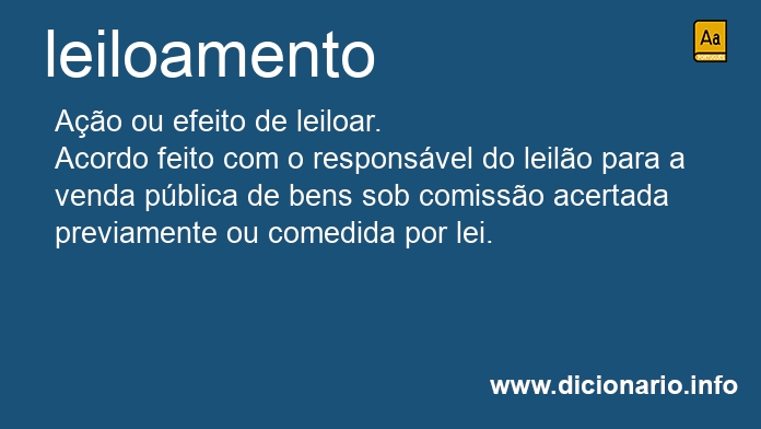 Significado de leiloamento