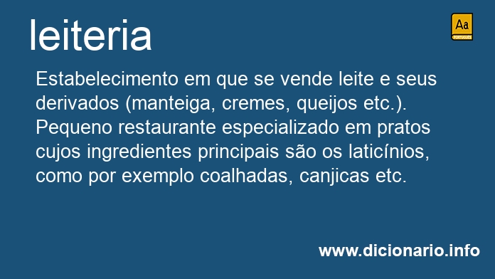 Significado de leiteria