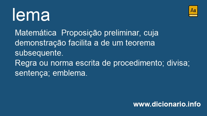 Significado de lema