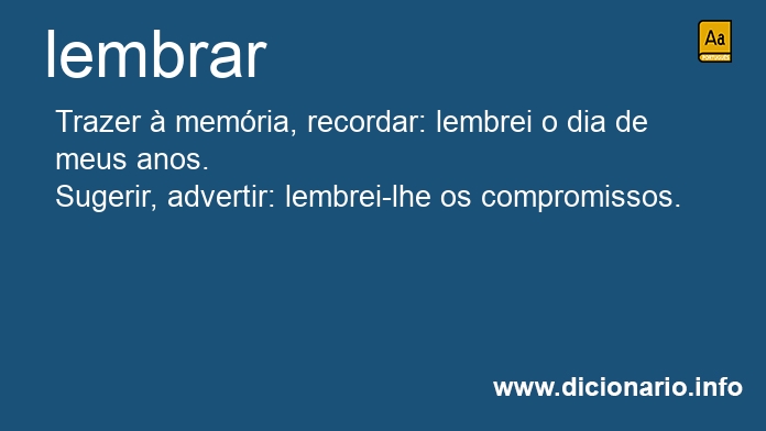 Significado de lembrarmos