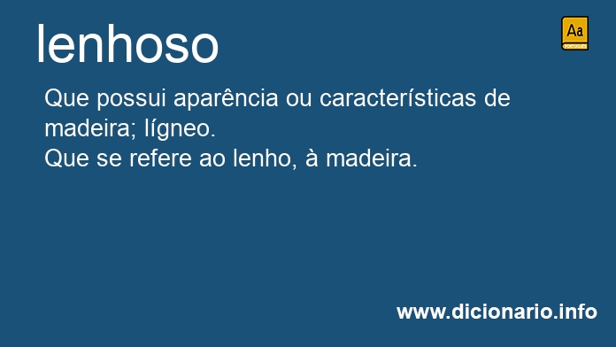 Significado de lenhoso