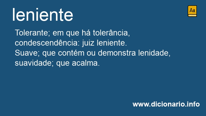 Significado de leniente