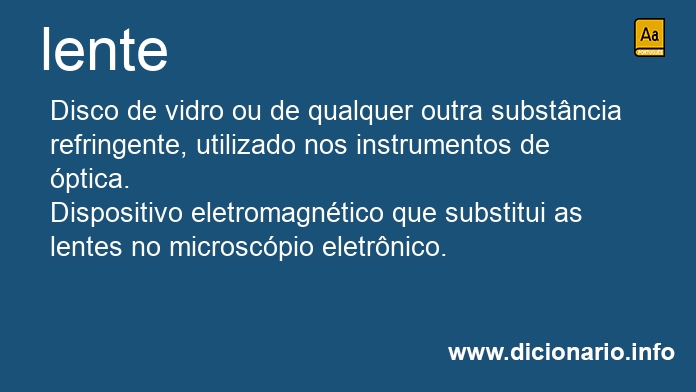 Significado de lente