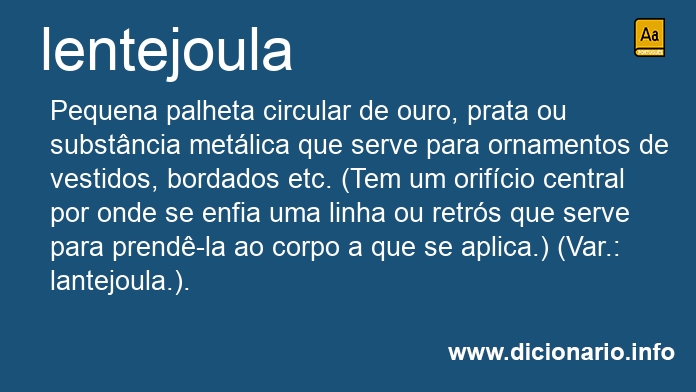 Significado de lentejoula