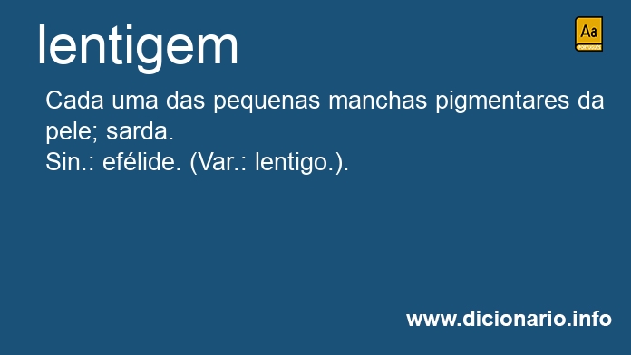 Significado de lentigem