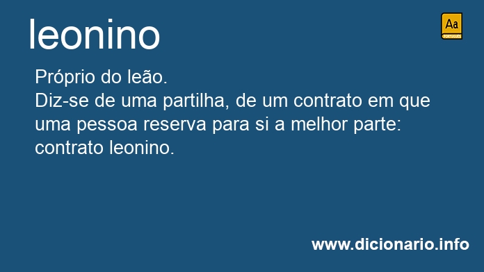 Significado de leoninos