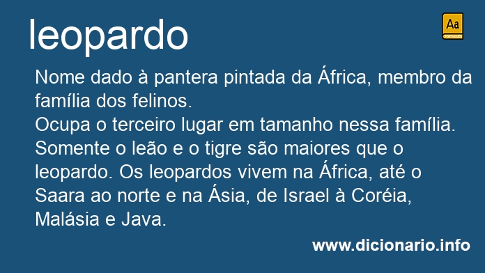 Significado de leoparda