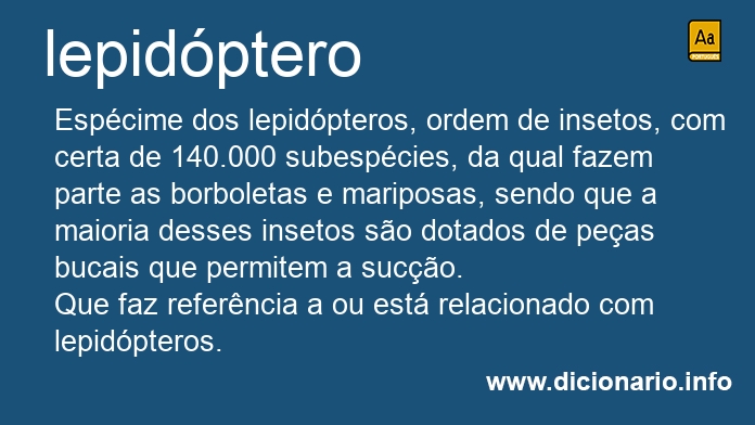 Significado de lepidptero