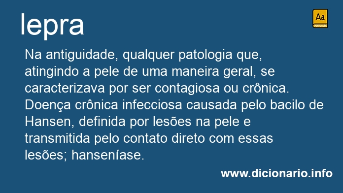 Significado de lepra