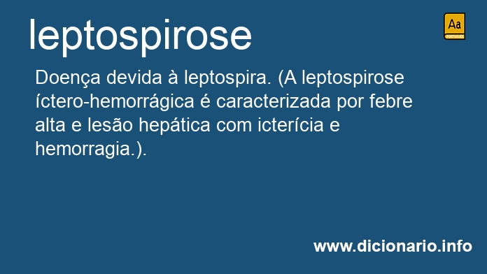 Significado de leptospirose