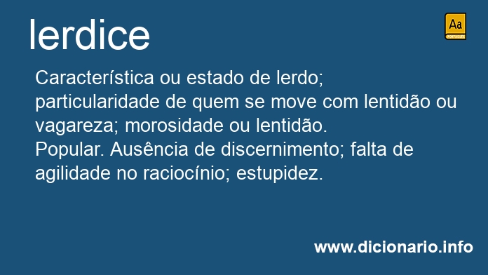 Significado de lerdice