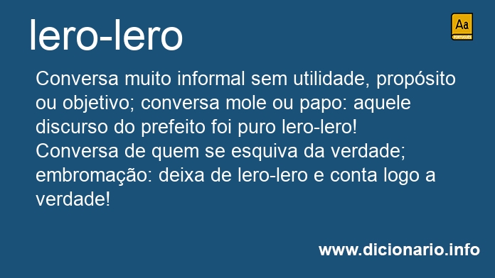 Significado de lero-lero