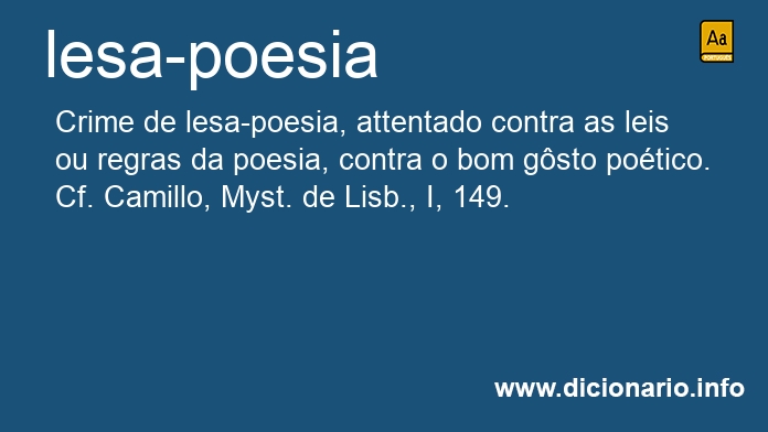 Significado de lesa-poesia