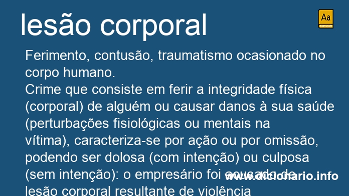 Significado de leso corporal