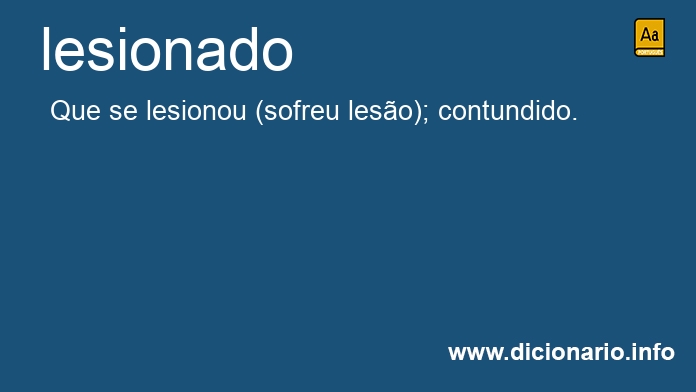 Significado de lesionado
