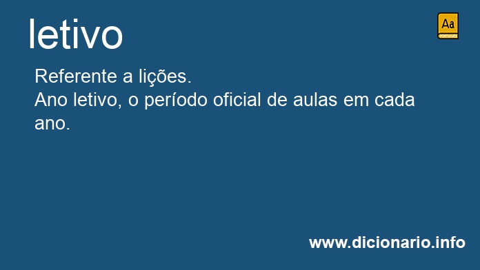 Significado de letivo