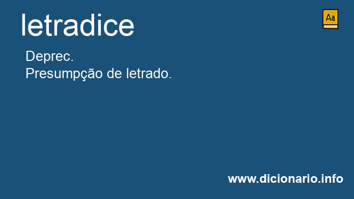 Significado de letradice