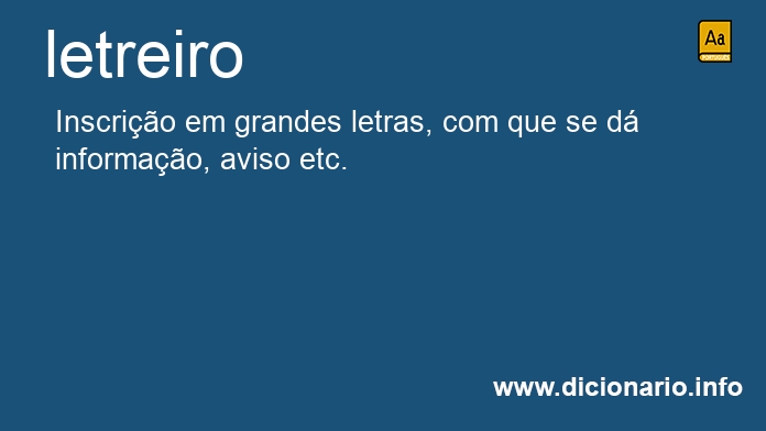 Significado de letreiro