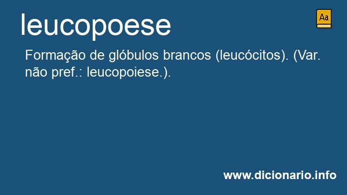 Significado de leucopoese