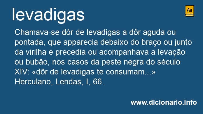 Significado de levadigas