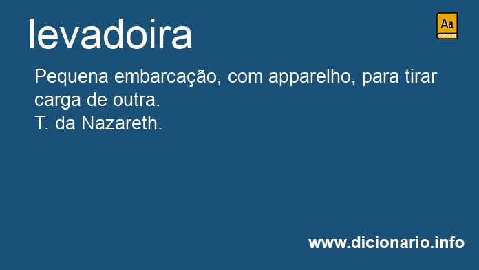 Significado de levadoira