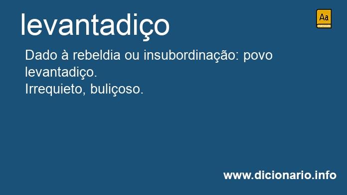 Significado de levantadio